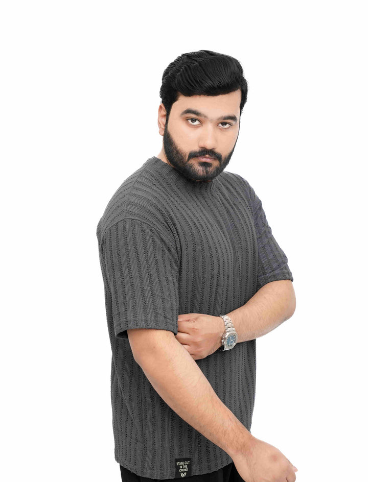 Urban Turkish Knit Essential – Charcoal Gray Textured Edition Genzee Store Turkish Tees