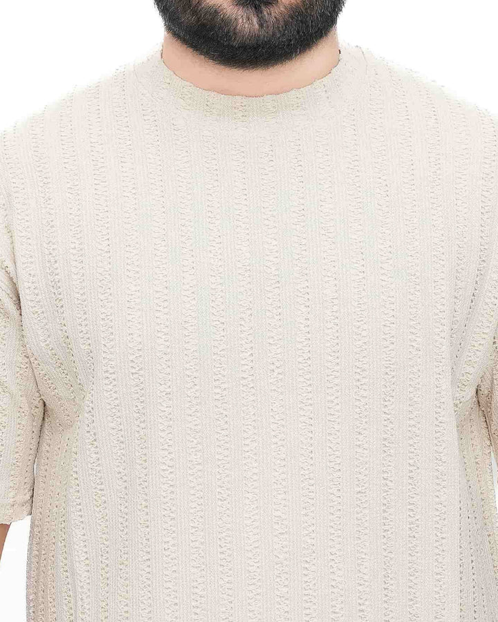 Urban Turkish Knit Essential – Off-White Textured Edition. Genzee Store Turkish Tees