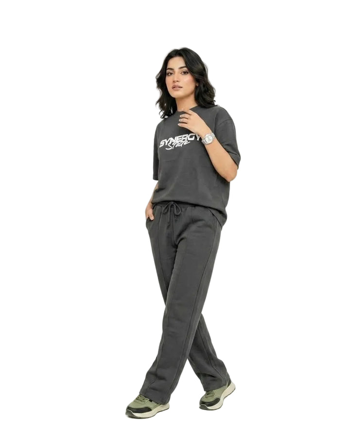 "Synergy State" Co-ord Set, Charcoal Brown/Dark Grey, Genzee Store Co-ord Set