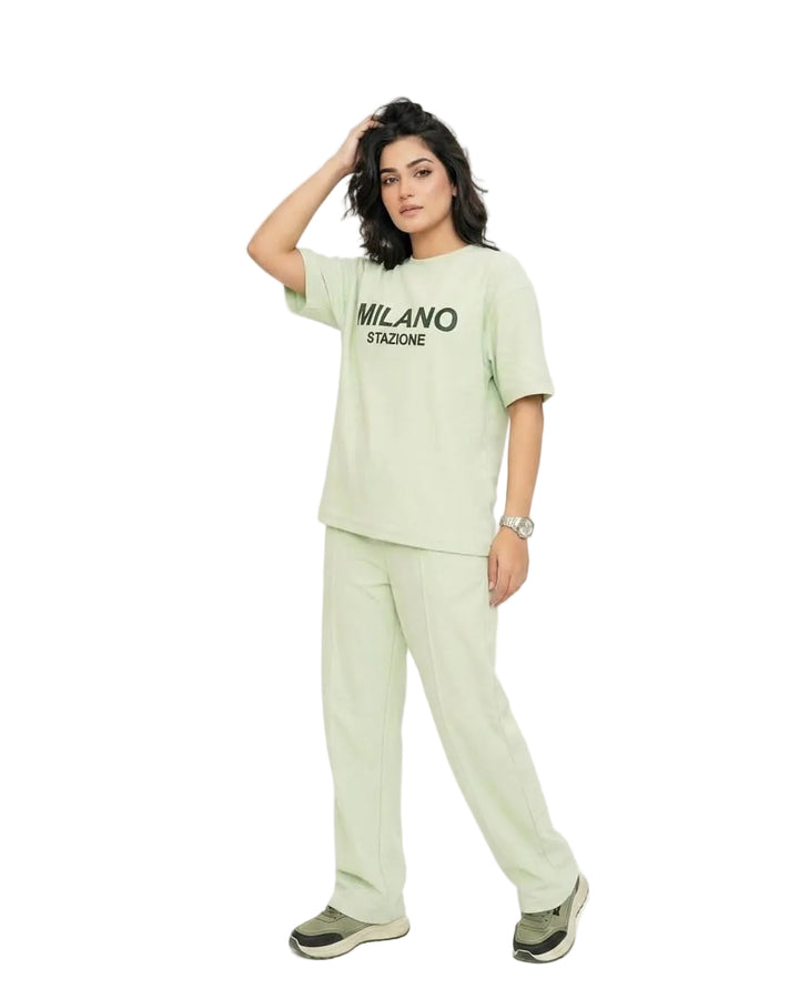 "Milano Stazione" Textured Co-ord Set,Mint Green. Genzee Store Co-ord Set