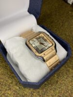 REWARD Auto Smooth Movement Square Watch – Gold Luxury Timepiece with Roman Numerals & Stainless Steel Strap